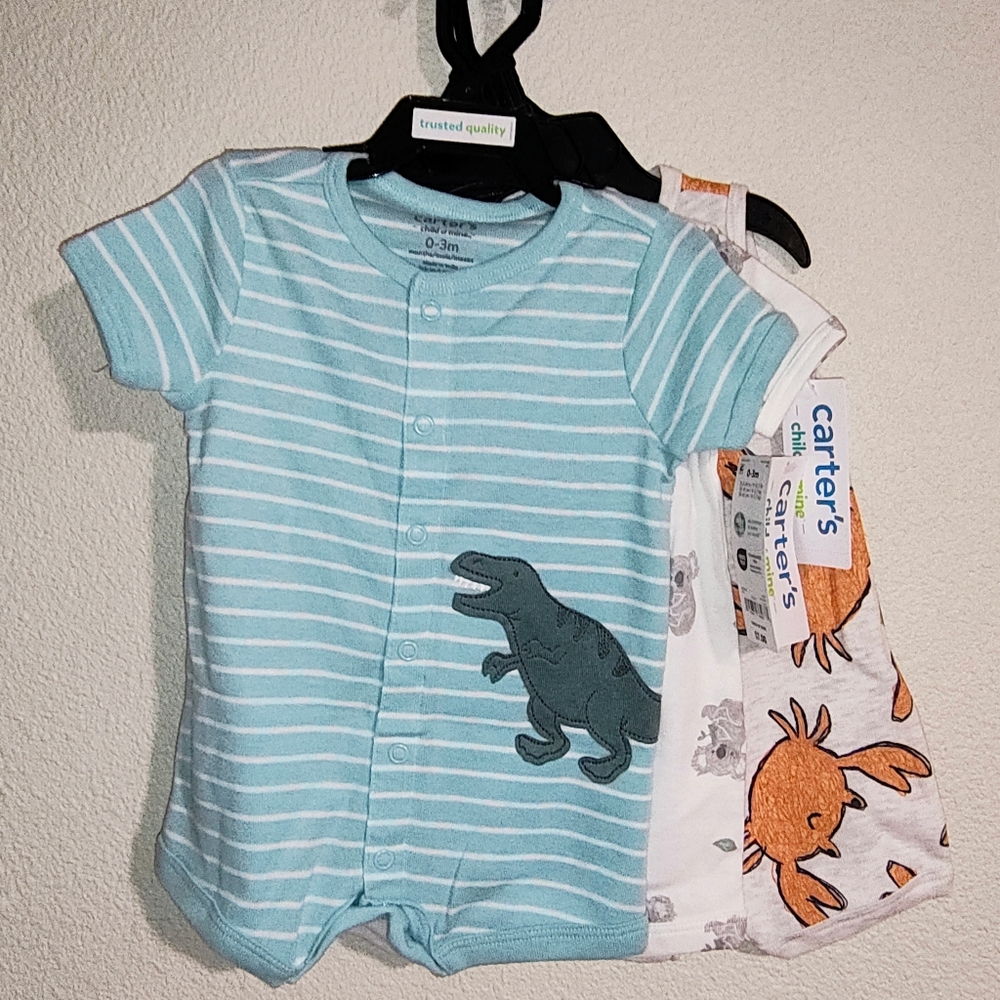 Carter's Bundle 3×Rompers 0-3M